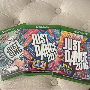 Xbox One Just Dance 2016 & 2018 + Just Sing Video-game Bundle